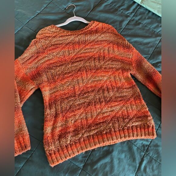 Cozy Orange Knit Sweater Size 16 Brand Tu - Picture 4 of 8